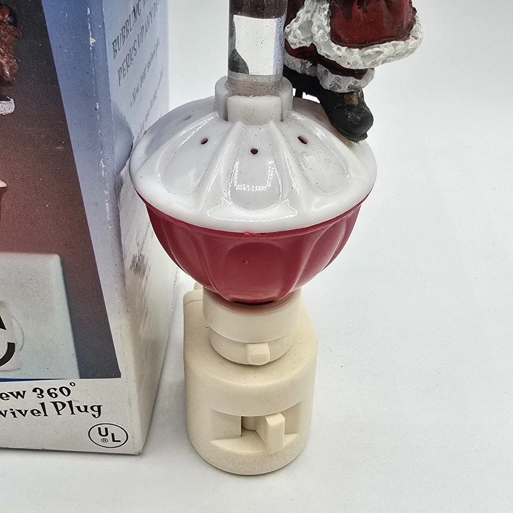 Holiday Night Light Roman Lights Santa Vtg Bubbling Christmas‎ Decor